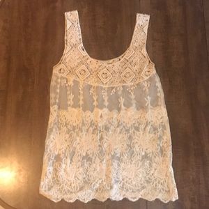 Lace tank top size M